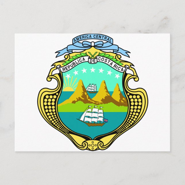 Costa Rica coat of arms Postcard (Front)