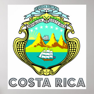 Costa Rica Coat of Arms Poster