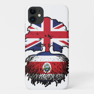 Costa Rica Costa Rican British UK Tree Roots Flag Case-Mate iPhone Case