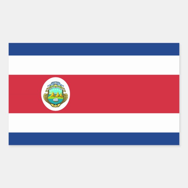 Costa Rica – Costa Rican National Flag Rectangular Sticker (Front)