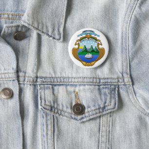Costa Rica country coat arms symbol emblem flag 6 Cm Round Badge
