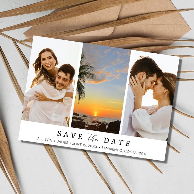 Costa Rica Destination Beach Wedding Photo Save The Date (Costa Rica Destination Beach Wedding Photo Save The Date)