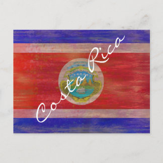 Costa Rica distressed flag Postcard