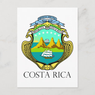 COSTA RICA - emblem/flag/coat of arms/symbol Postcard