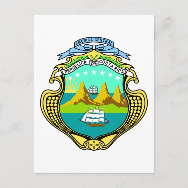 costa rica emblem postcard (Front)