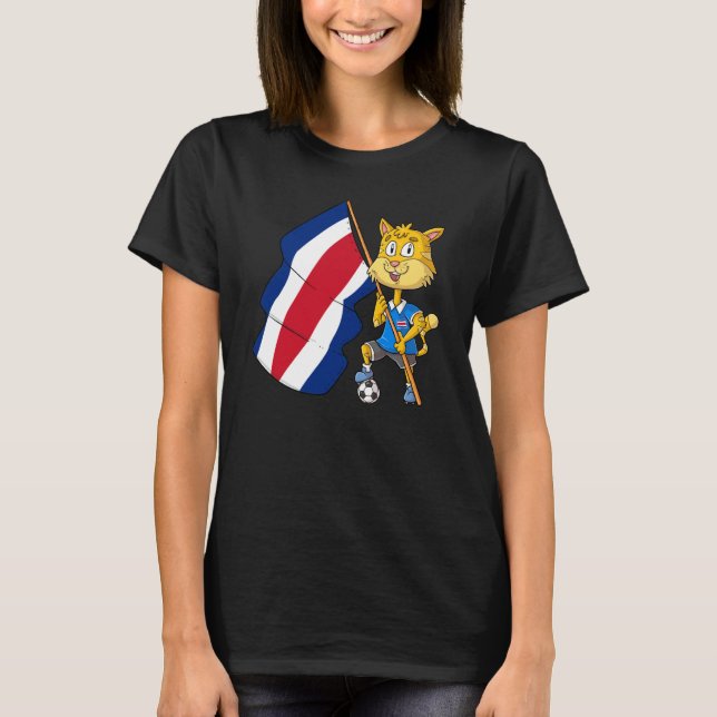 Costa Rica Fan Cat  1 T-Shirt (Front)