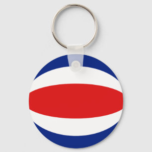 Costa Rica Fisheye Flag Keychain