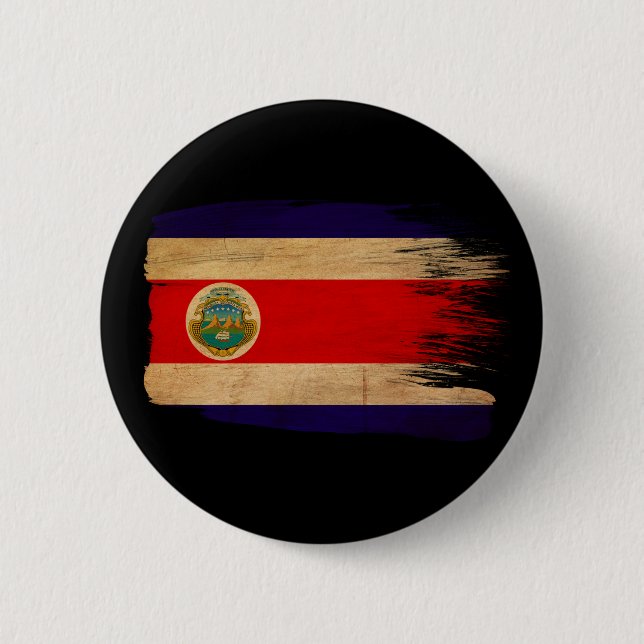 Costa Rica Flag 6 Cm Round Badge (Front)