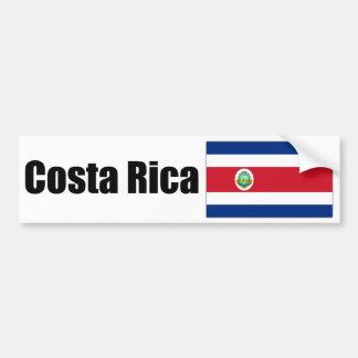 costa rica flag bumper sticker