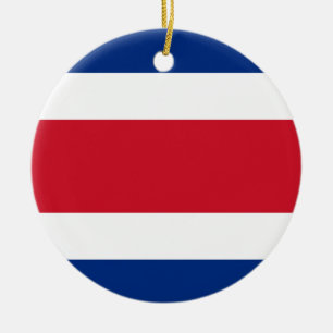 Costa Rica flag Ceramic Tree Decoration