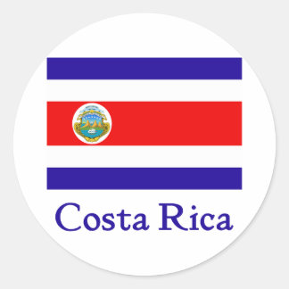 Costa Rica Flag Classic Round Sticker