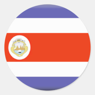 Costa Rica Flag Classic Round Sticker