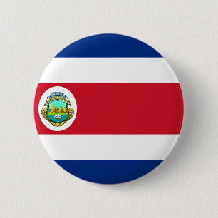 Costa Rica Flag CR 6 Cm Round Badge