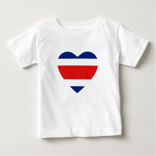 Costa Rica Flag Heart T-Shirt