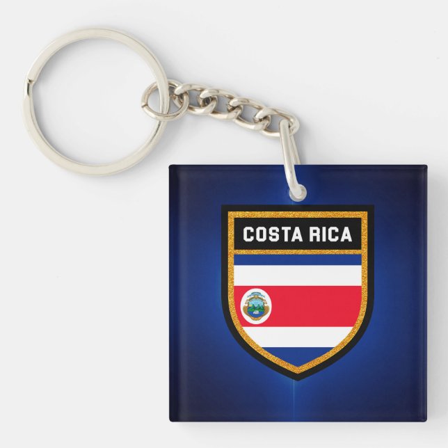Costa Rica Flag Key Ring (Front)