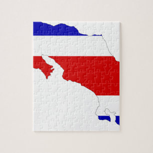 Costa Rica Flag Map Jigsaw Puzzle