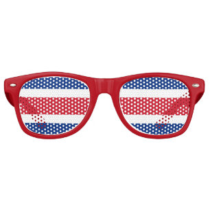 Costa Rica Flag Party Shades Sunglasses