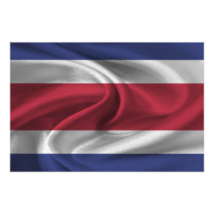 Costa Rica Flag Photo Print