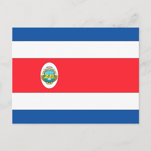 Costa Rica Flag Postcard (Front)