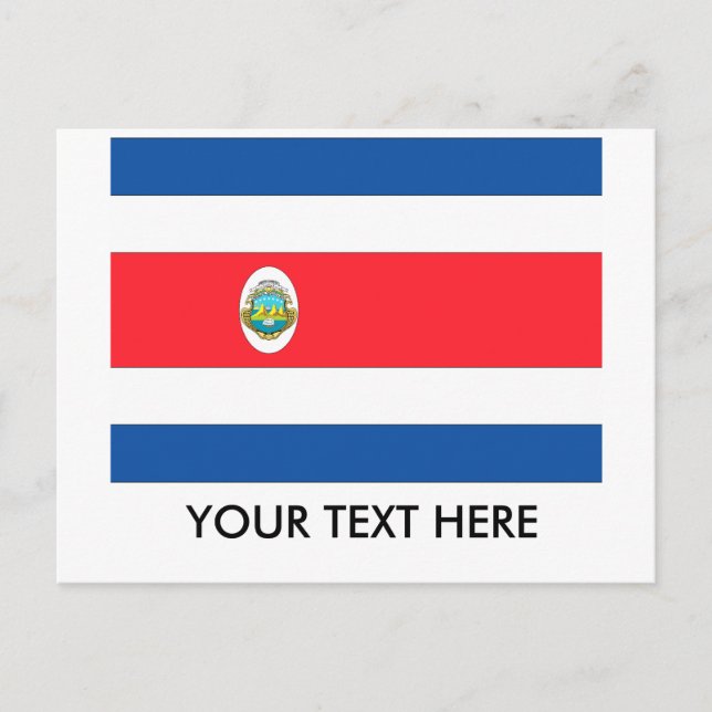 Costa Rica Flag Postcard (Front)