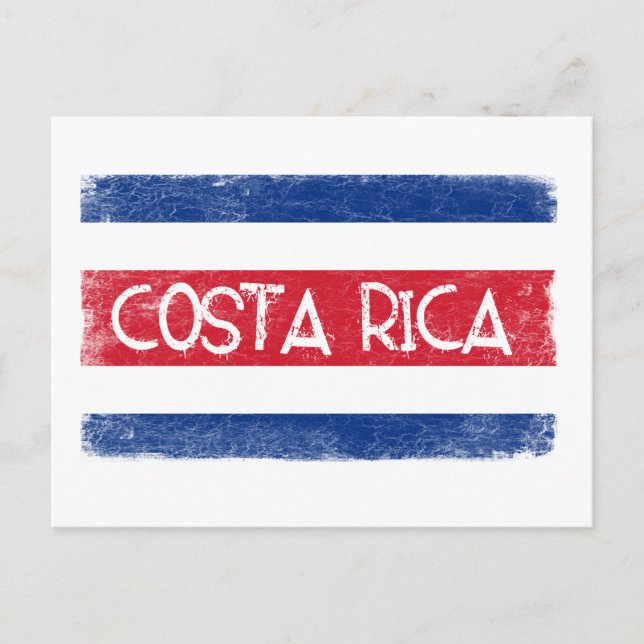 Costa Rica flag Postcard (Front)