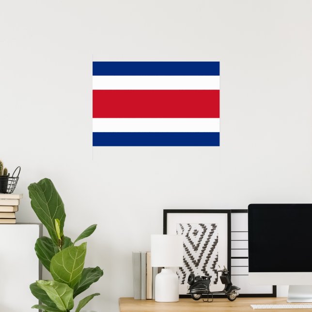 Costa Rica flag Poster (Home Office)