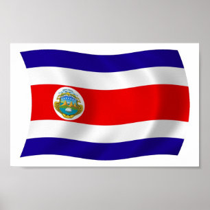 Costa Rica Flag Poster Print
