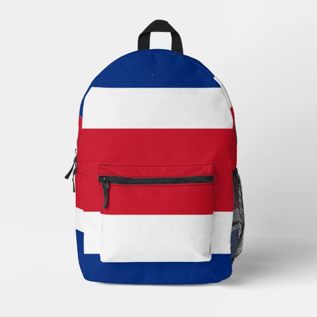 Costa Rica flag Printed Backpack (Front)