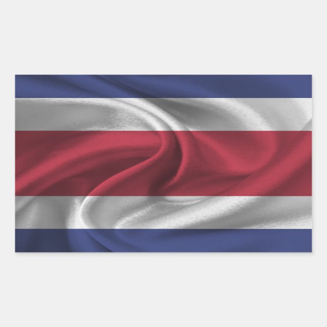Costa Rica Flag Rectangular Sticker (Front)