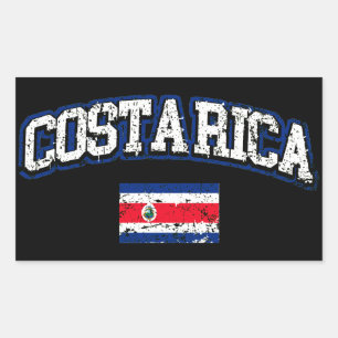 Costa Rica Flag Rectangular Sticker