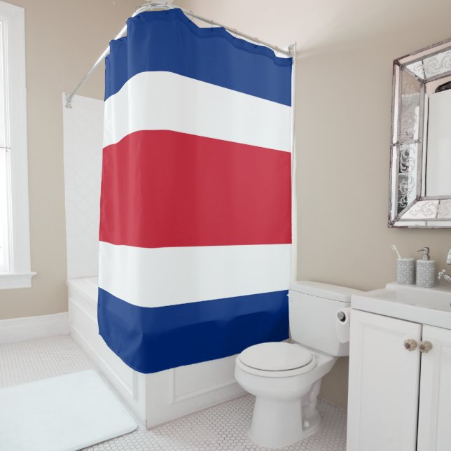 Costa Rica flag Shower Curtain (In Situ)