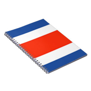 Costa Rica Flag Spiral Notebook