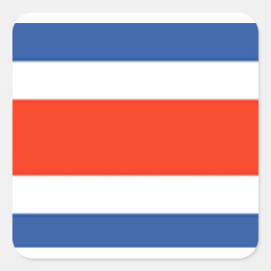 Costa Rica Flag Square Sticker