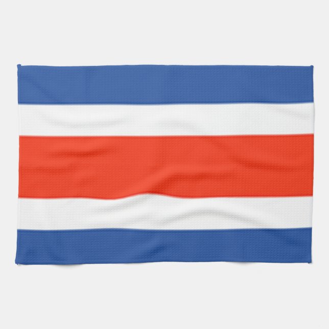 Costa Rica Flag Tea Towel (Horizontal)
