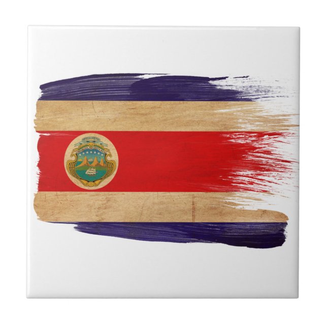 Costa Rica Flag Tile (Front)