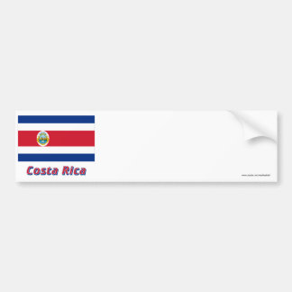 Costa Rica Flag with Name Bumper Sticker