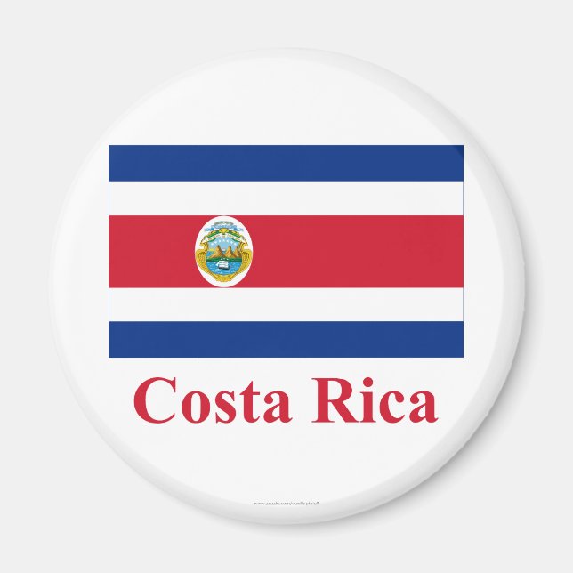Costa Rica Flag with Name Magnet (Front)