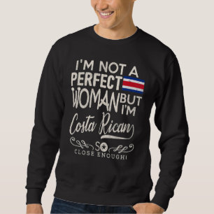 Costa Rica Flag Woman Costa Rican Pride Souvenir Sweatshirt