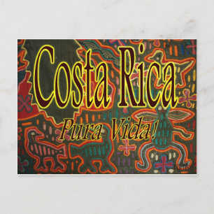 Costa Rica Folk Art Pura Vida Postcard