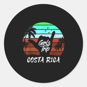 Costa rica girls trip matching vacation classic round sticker