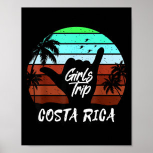 Costa rica girls trip matching vacation  poster