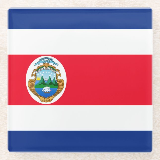 Costa Rica Glass Coaster (Front)