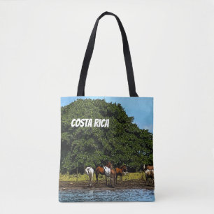 Costa Rica - Horses by the Water Tote Bag