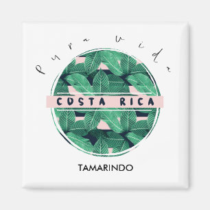 Costa Rica Jungle Leaf Pura Vida Souvenir Magnet