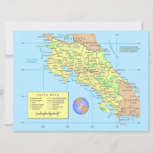 COSTA RICA Map Card