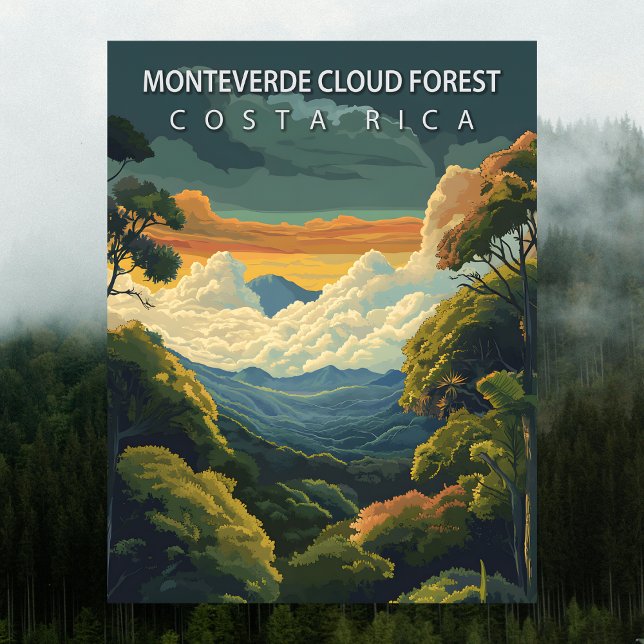 Costa Rica Monteverde Cloud Forest Travel Postcard (Costa Rica Monteverde Cloud Forest Travel Postcard
)