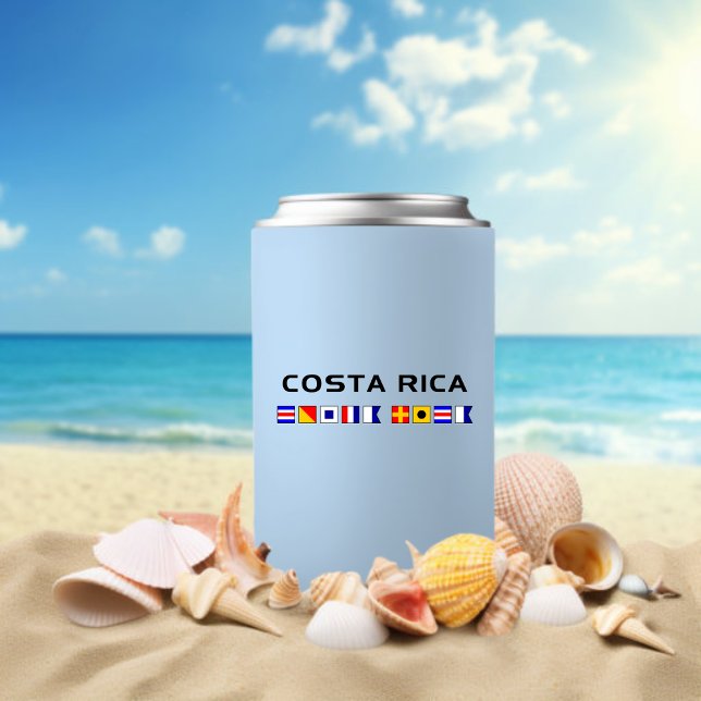 Costa Rica Nautical Maritime Sailing Flags Can Cooler (Creator Uploaded)