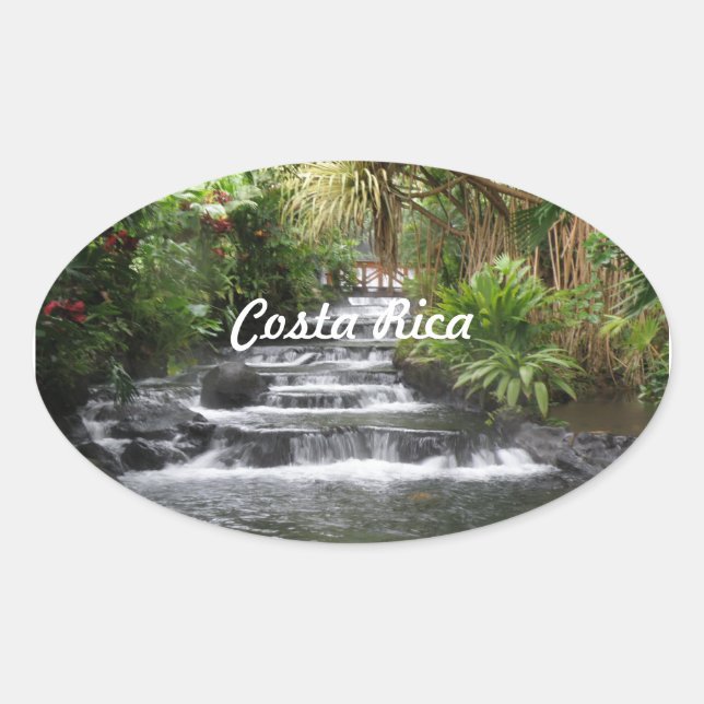 Costa Rica Oval Sticker (Front)