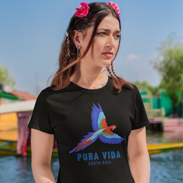 Costa Rica Parrot Pura Vida Souvenir T-Shirt (Costa Rica Parrot Pura Vida Souvenir T-Shirt)