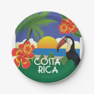 Costa Rica Party Paper Plate
